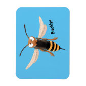 Sonnenlich wütende Hornet Wespe Cartoon Illustrati Magnet (Vertikal)