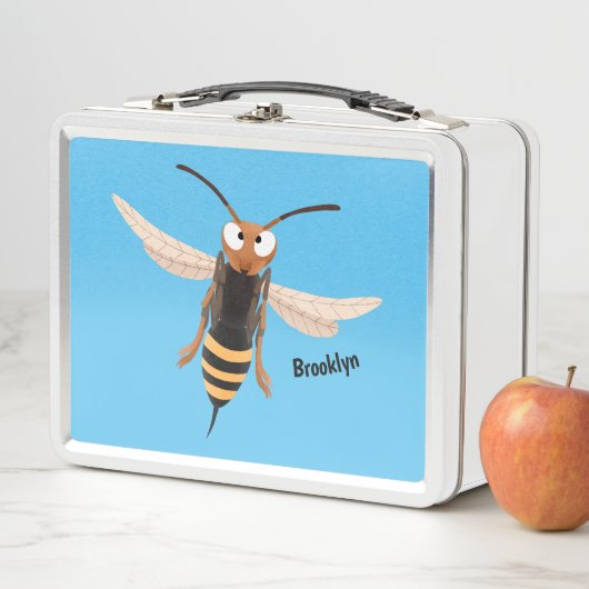 Sonnenlich wütende Hornet Wespe Cartoon Illustrati Metall Brotdose (Beispiel)