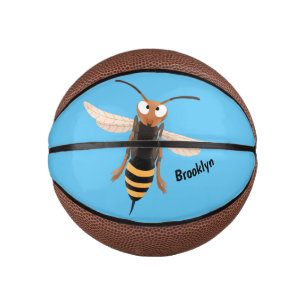 Sonnenlich wütende Hornet Wespe Cartoon Illustrati Mini Basketball
