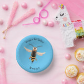 Sonnenlich wütende Hornet Wespe Cartoon Illustrati Pappteller (Party)