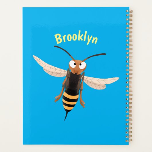 Sonnenlich wütende Hornet Wespe Cartoon Illustrati Planer (Rückseite)