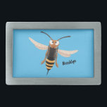Sonnenlich wütende Hornet Wespe Cartoon Illustrati Rechteckige Gürtelschnalle<br><div class="desc">Erleben Sie dieses Design mit einem wütenden Hornet,  das im Cartoon-Stil gezeichnet wird.</div>