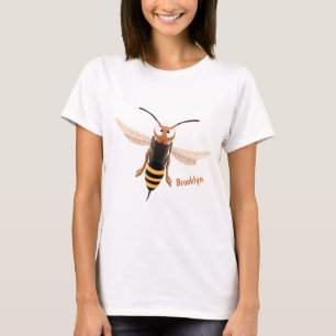 Sonnenlich wütende Hornet Wespe Cartoon Illustrati T-Shirt
