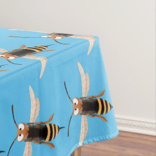 Sonnenlich wütende Hornet Wespe Cartoon Illustrati Tischdecke