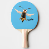 Sonnenlich wütende Hornet Wespe Cartoon Illustrati Tischtennis Schläger (Rückseite)
