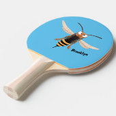 Sonnenlich wütende Hornet Wespe Cartoon Illustrati Tischtennis Schläger (Vorderseite)