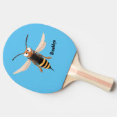 Sonnenlich wütende Hornet Wespe Cartoon Illustrati Tischtennis Schläger (Seitenansicht)