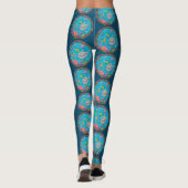 Sonnenliche Meerestiere unter Wasser Cartoon Leggings (Rückseite)