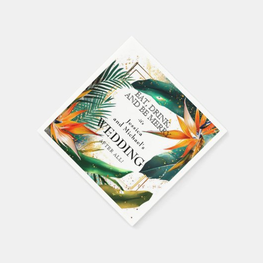 Sonnenliche Vögel im Paradies Bliss Serviette (Ecke)