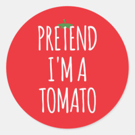 Sonnenliches KostümHalloween - so tun, als wäre ic Runder Aufkleber