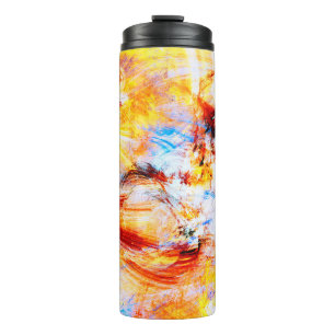 Sonnenlicht. Abstrakte, schöne, bunte, helle Kunst Thermosbecher