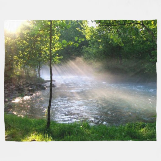 SONNENLICHT AUF DEM POND FLEECEDECKE (Vorderseite (Horizontal))