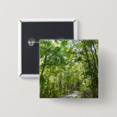 Sonnenlicht auf dem Waldweg im Centennial Park Button (Vorne & Hinten)