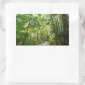 Sonnenlicht auf dem Waldweg im Centennial Park Rechteckiger Aufkleber (Tasche)