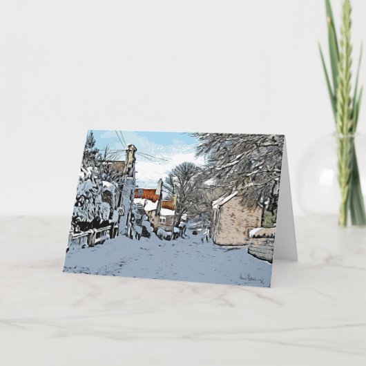 'Sonnenlicht auf den Paddocks', Harthill mit Wooda Karte (Vorderseite)