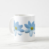 Sonnenlicht auf der Blume Weißkosmos Kaffeetasse (Vorderseite Links)