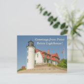 Sonnenlicht auf Point Betsie Lighthouse Postcard Postkarte (Stehend Vorderseite)