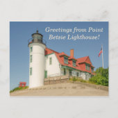 Sonnenlicht auf Point Betsie Lighthouse Postcard Postkarte (Vorderseite)
