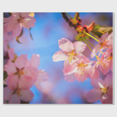 Sonnenlicht auf Sakura Blume Geschenkpapier (Flach)