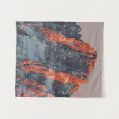 Sonnenlicht auf schneebedeckten Bergen Wandteppich (Vorderseite (Horizontal))