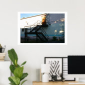 Sonnenlicht auf Treppe Poster (Heimbüro)