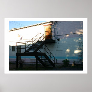 Sonnenlicht auf Treppe Poster