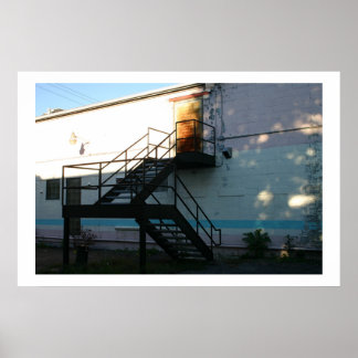 Sonnenlicht auf Treppe Poster