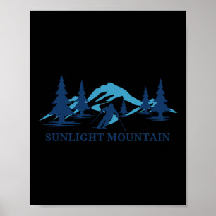 Sonnenlicht Berg Colorado Skigebiet Berge Poster