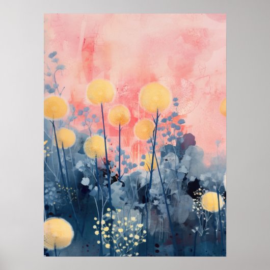 Sonnenlicht blüht in rosa Himmel Poster (Vorne)