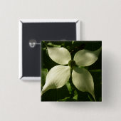 Sonnenlicht Dogwood Blossom Frühlingsblume Button (Vorne & Hinten)