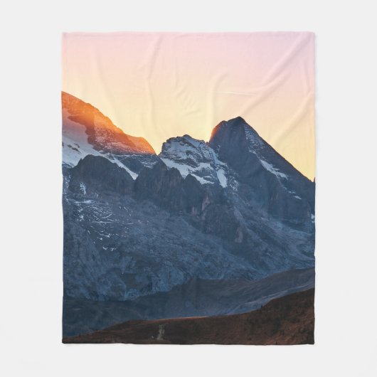 SONNENLICHT DURCH ALP BERG FLEECEDECKE (Vorderseite)