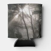 Sonnenlicht durch Bäume dunkles Wald Dosenkühler (Vorderseite)