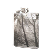 Sonnenlicht durch Bäume dunkles Wald Flachmann (Links)