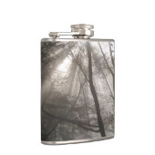 Sonnenlicht durch Bäume dunkles Wald Flachmann (Rechts)