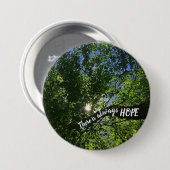 Sonnenlicht durch Bäume positive Inspiration Hoffn Button (Vorne & Hinten)