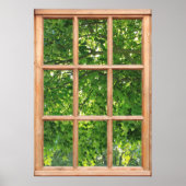 Sonnenlicht durch Blätter anzeigen aus einem Fenst Poster (Vorne)