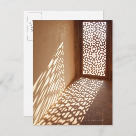 Sonnenlicht durch dekorative Fenster Postkarte (Vorne/Hinten)