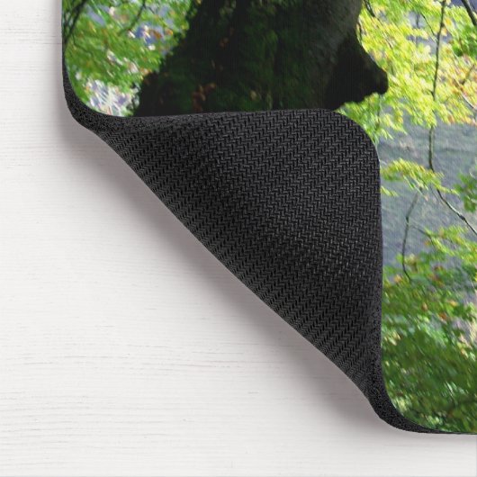 Sonnenlicht durch die Blätter Mousepad (Ecke)