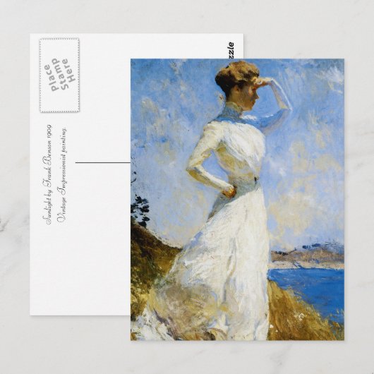 Sonnenlicht durch Frank Benson Postkarte (Vorne/Hinten)