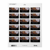 Sonnenlicht durch Herbstbaum bei Greenbelt Adressaufkleber (Vorne)