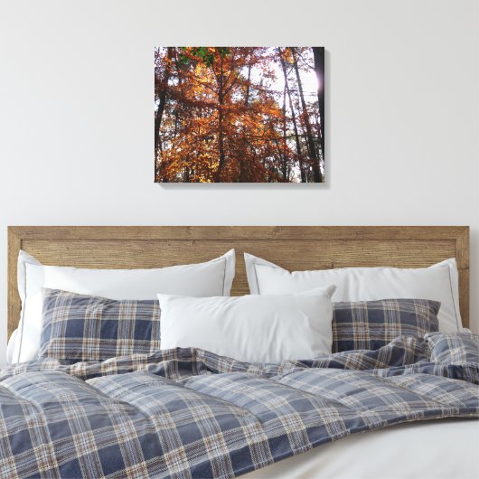 Sonnenlicht durch Herbstbaum bei Greenbelt Leinwanddruck (Insitu (Schlafzimmer))