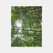 Sonnenlicht durch Regenwaldkanopie tropisches Grün Fleecedecke (Vorderseite)