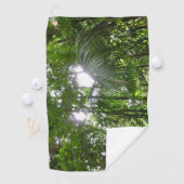 Sonnenlicht durch Regenwaldkanopie tropisches Grün Golfhandtuch (Insitu)