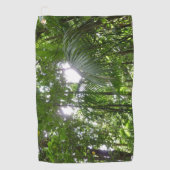 Sonnenlicht durch Regenwaldkanopie tropisches Grün Golfhandtuch (Vorderseite)