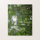 Sonnenlicht durch Regenwaldkanopie tropisches Grün Puzzle (Vertikal)