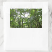 Sonnenlicht durch Regenwaldkanopie tropisches Grün Rechteckiger Aufkleber (Tasche)