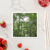 Sonnenlicht durch Regenwaldkanopie tropisches Grün Serviette (Beispiel)