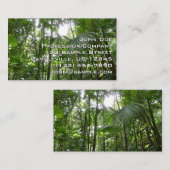 Sonnenlicht durch Regenwaldkanopie tropisches Grün Visitenkarte (Vorne/Hinten)