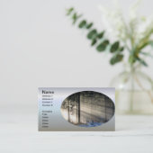 Sonnenlicht durch Wälder im Winter Visitenkarte (Stehend Vorderseite)