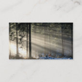 Sonnenlicht durch Wälder im Winter Visitenkarte (Rückseite)